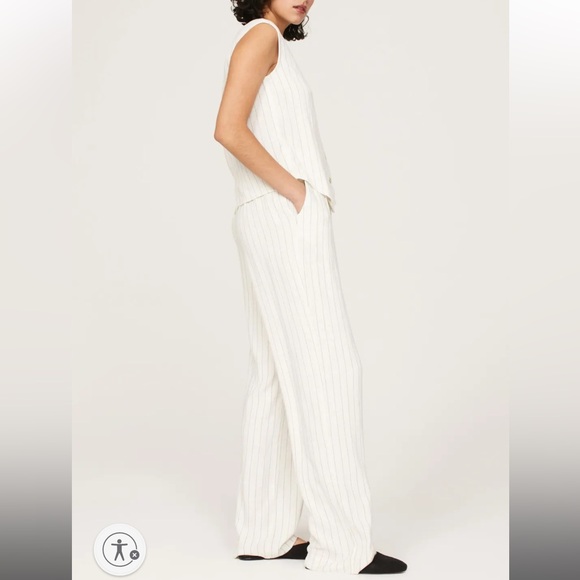 DONNI Pinstripe Pleated Pants Sz S - Picture 2 of 6